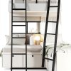Lakexus 55inch Black RV Bunk Bed Ladder Steel-0