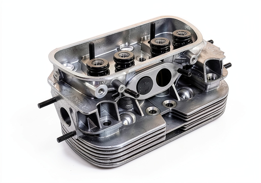 Dual port cylinder head installed in a classic Volkswagen Beetle engine