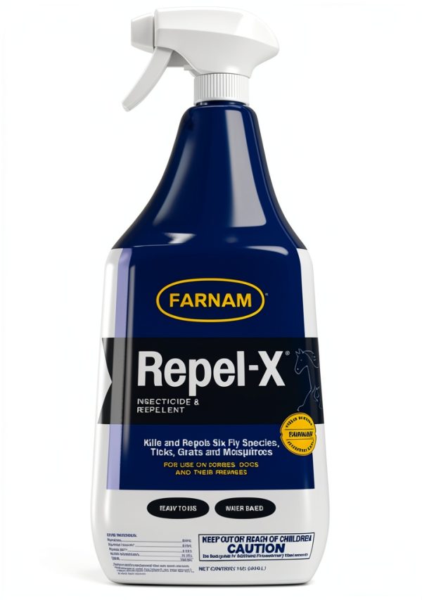 Farnam Repel X Water-Based Fly Spray for Horses & Dogs 32 oz-0