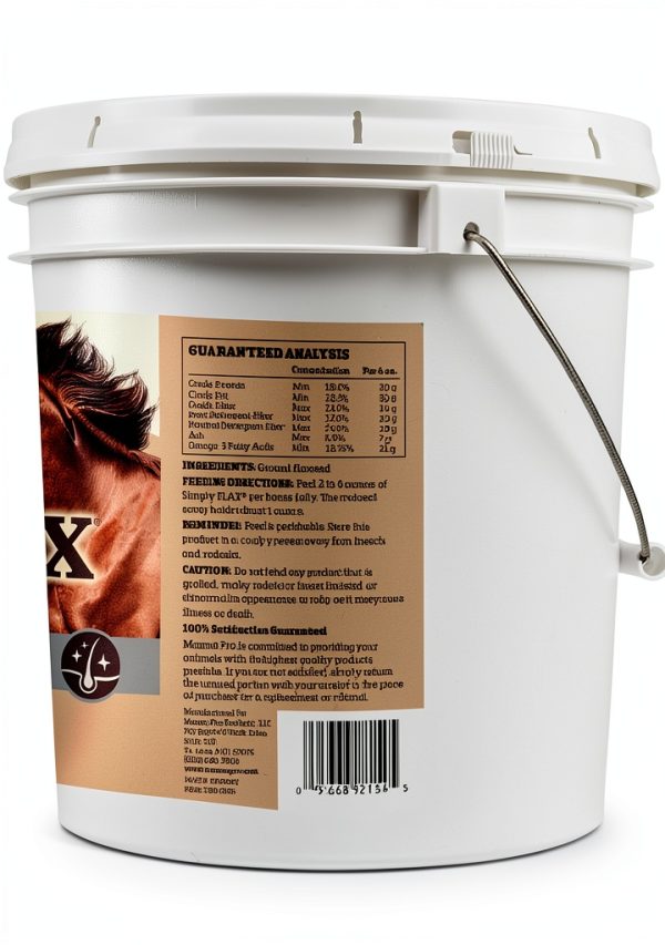 Manna Pro Simply Flax for Horses – Omega-3 Rich Flaxseed Supplement – Supports Coat Health, Joint Function & Immune System – Natural Source of Essential Fatty Acids – Ground Flax – 8 lb Bag-1