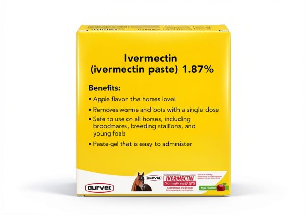 Ivermectin Paste Dewormer - 6.08g dose @ 1.87%-Apple Flavored, 3 Count-3