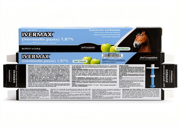 Ivermectin Equine Paste 6.08g Blue - FIRST COMPANION Wormer for Horses-0