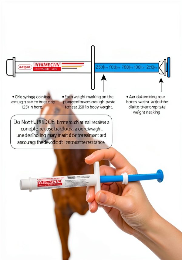 Ivermectin Horse Paste 1.87% Apple Flavor OZIPCO for Horses 1250lb-2