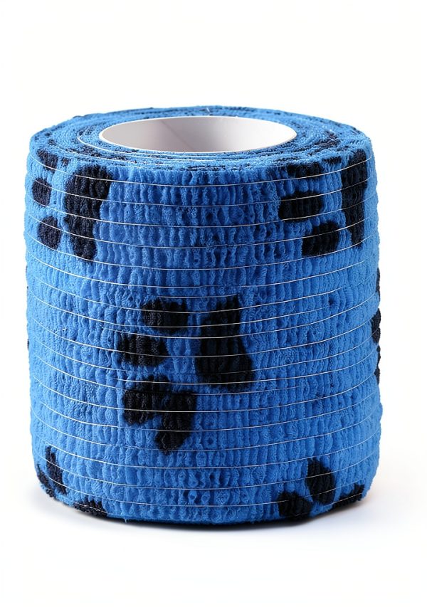 WePet Pet Wrap Self Adhesive Cohesive Gauze 2 Inch Pawprints A 6 Rolls-0