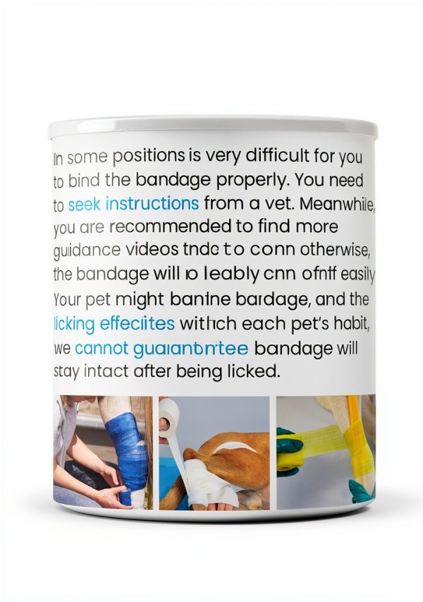 WePet Pet Wrap Self Adhesive Cohesive Gauze 2 Inch Pawprints A 6 Rolls-4