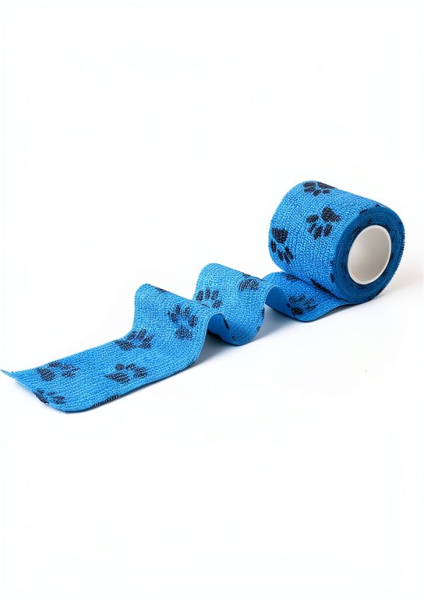 WePet Pet Wrap Self Adhesive Cohesive Gauze 2 Inch Pawprints A 6 Rolls-2